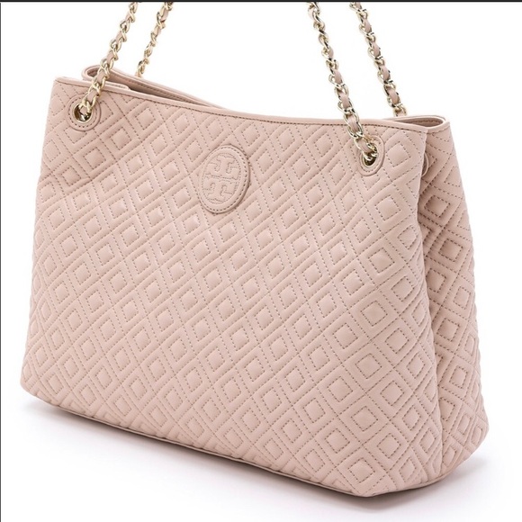 *!!SOLD!!AUTH* Tory Burch Marion Quilted Chain Tote Set - Picture 2 of 11